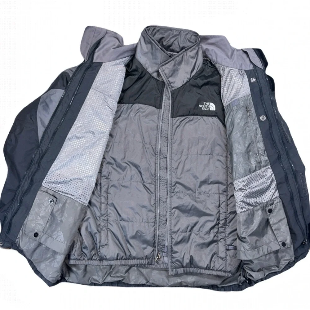 The‎ North Face HyVent 3-in-1 Parka Mens Large Gray Winter Ski Jacket Hooded TNF